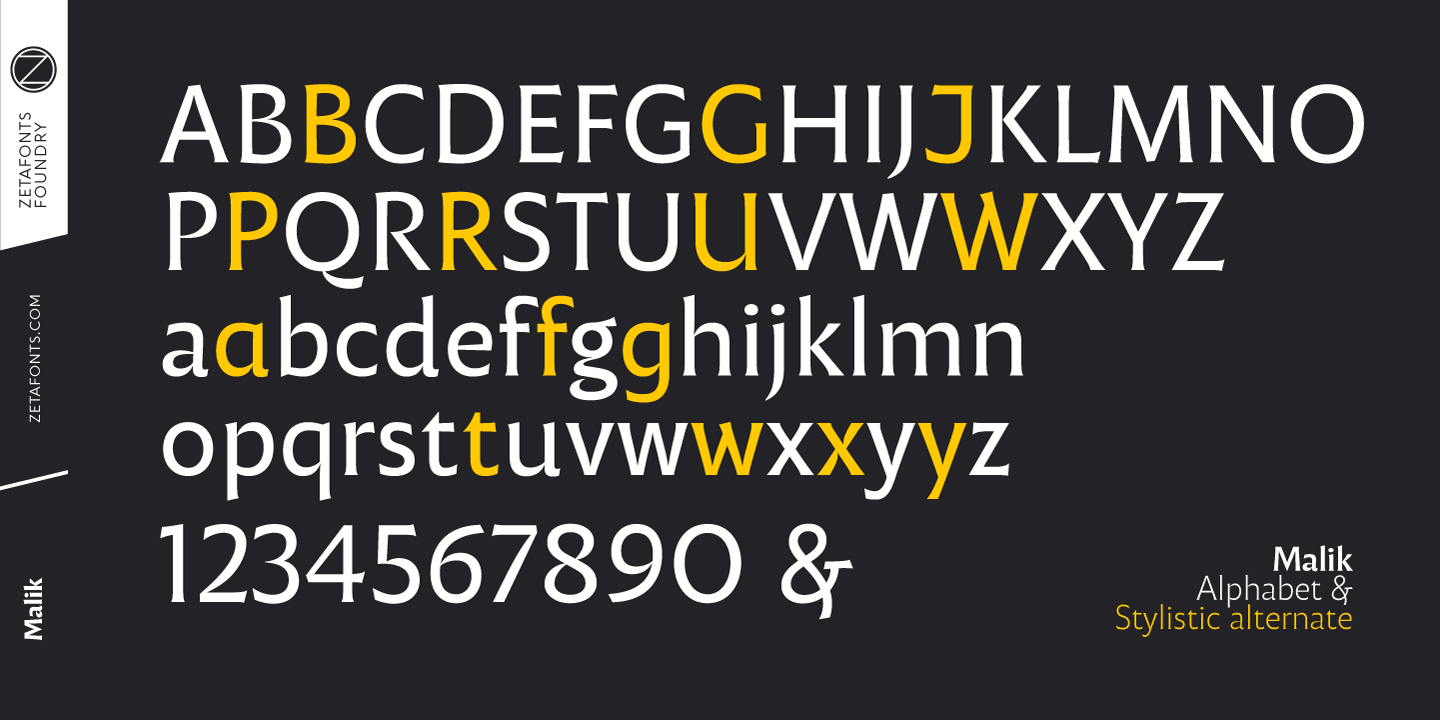Malik Extra bold Font preview